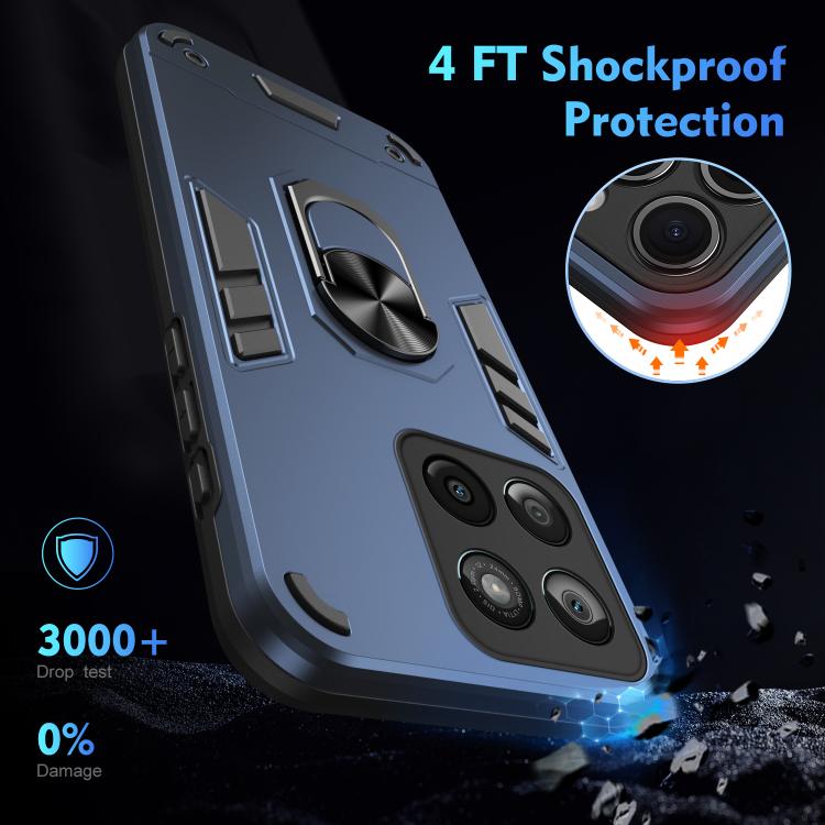 For Motorola Edge 60 Fusion Shockproof Metal Ring Holder Phone Case