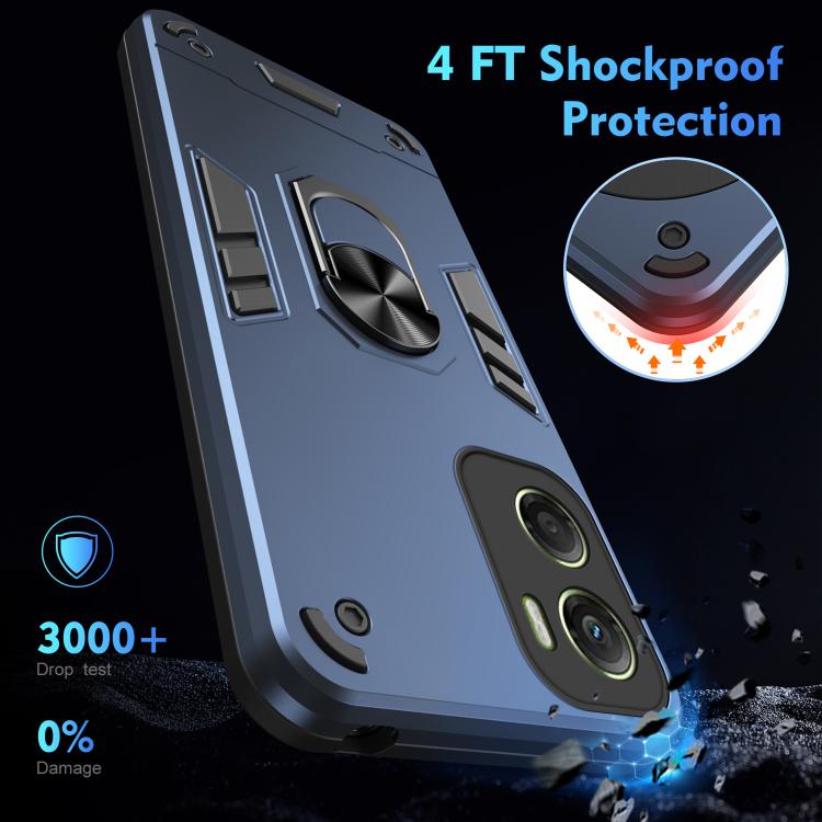 For Motorola Moto G06 4G Shockproof Metal Ring Holder Phone Case
