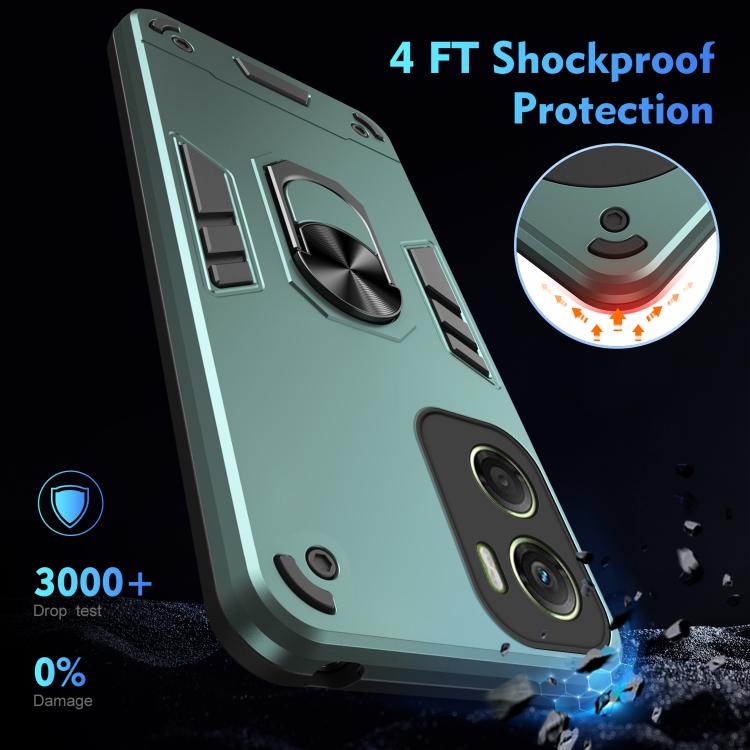For Motorola Moto G06 4G Shockproof Metal Ring Holder Phone Case