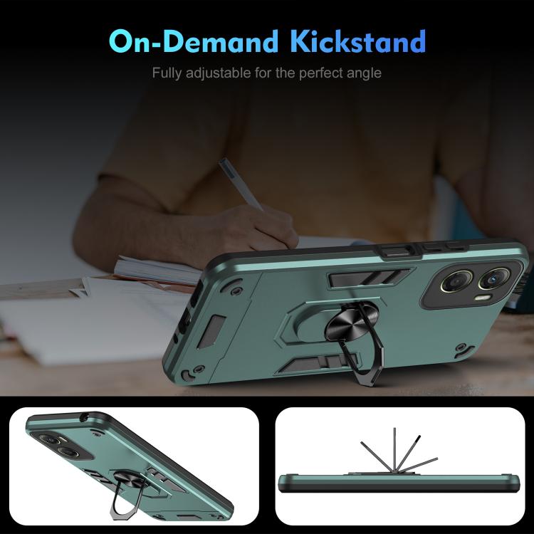 For Motorola Moto G06 4G Shockproof Metal Ring Holder Phone Case