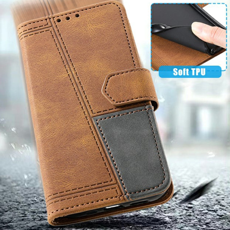 For Samsung Galaxy A36 TTUDRCH Embossed Line Splicing Leather Phone Case