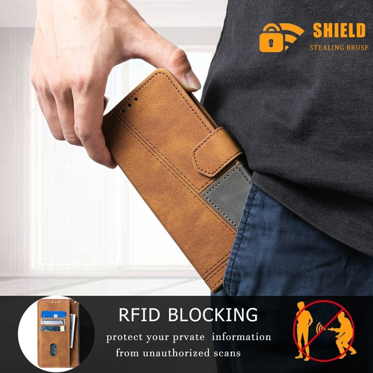 For Samsung Galaxy A36 TTUDRCH Embossed Line Splicing Leather Phone Case