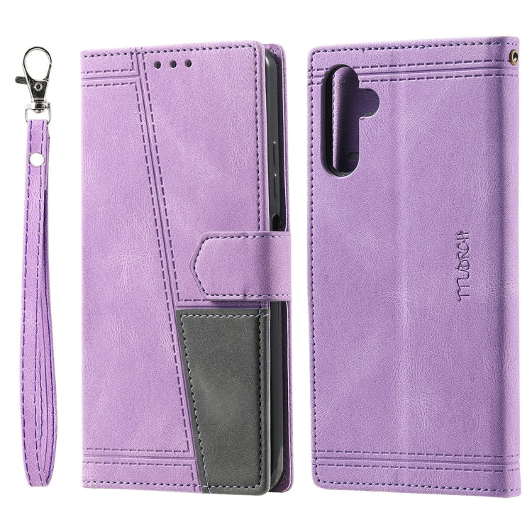 For Samsung Galaxy A36 TTUDRCH Embossed Line Splicing Leather Phone Case