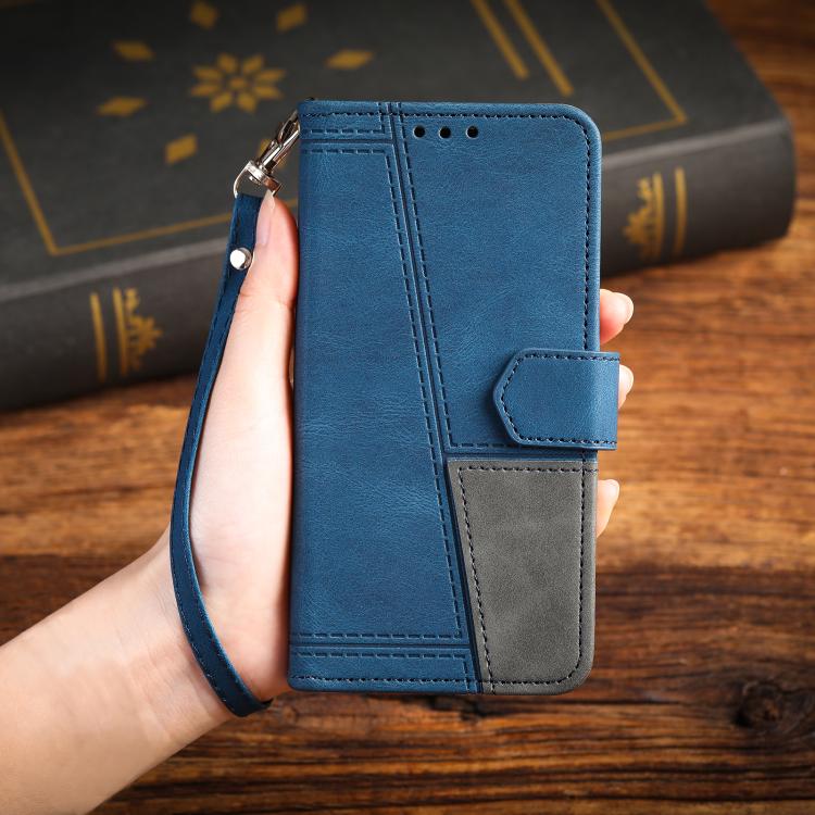 For Samsung Galaxy A17 5G TTUDRCH Embossed Line Splicing Leather Phone Case
