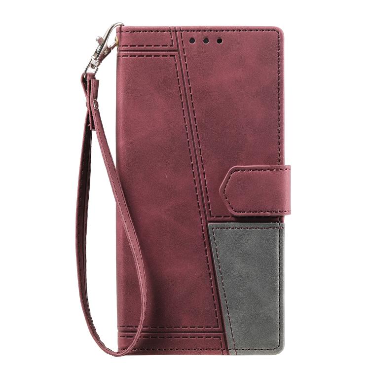 For Samsung Galaxy A17 5G TTUDRCH Embossed Line Splicing Leather Phone Case