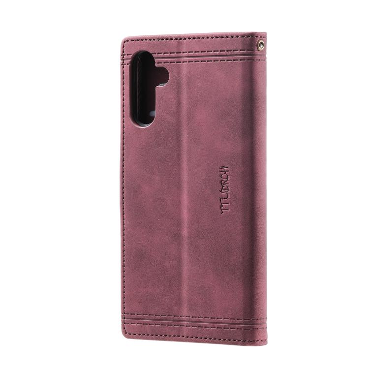 For Samsung Galaxy A17 5G TTUDRCH Embossed Line Splicing Leather Phone Case
