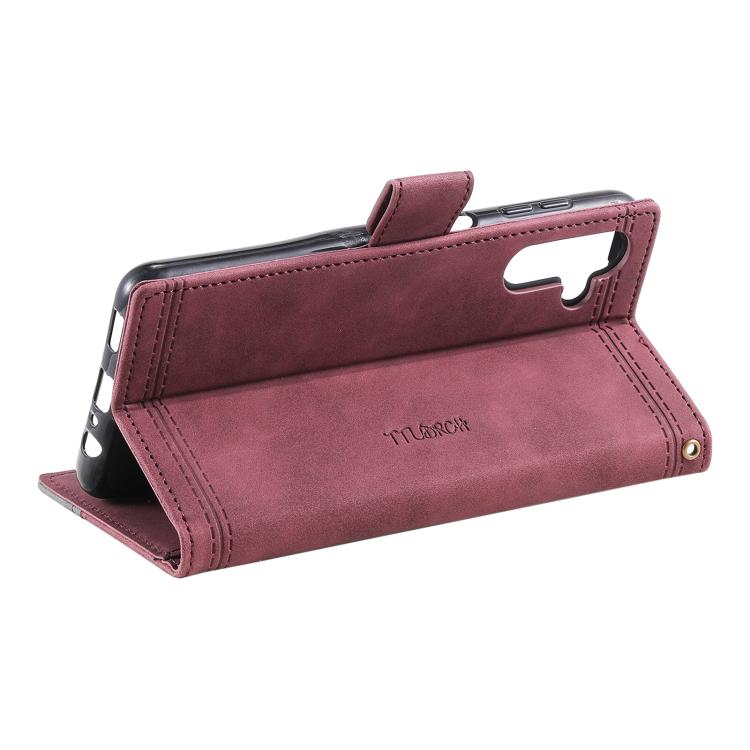For Samsung Galaxy A17 5G TTUDRCH Embossed Line Splicing Leather Phone Case