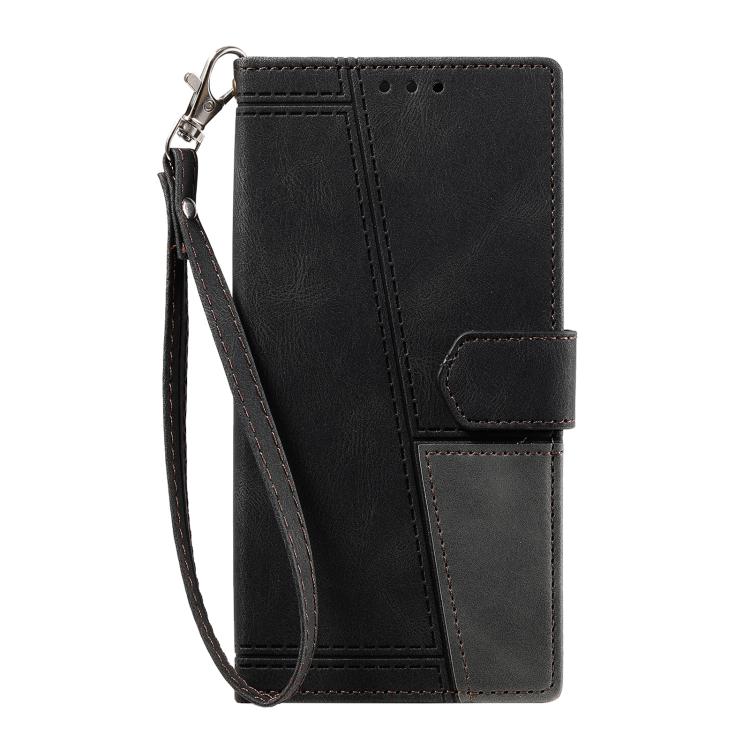 For Samsung Galaxy A17 5G TTUDRCH Embossed Line Splicing Leather Phone Case