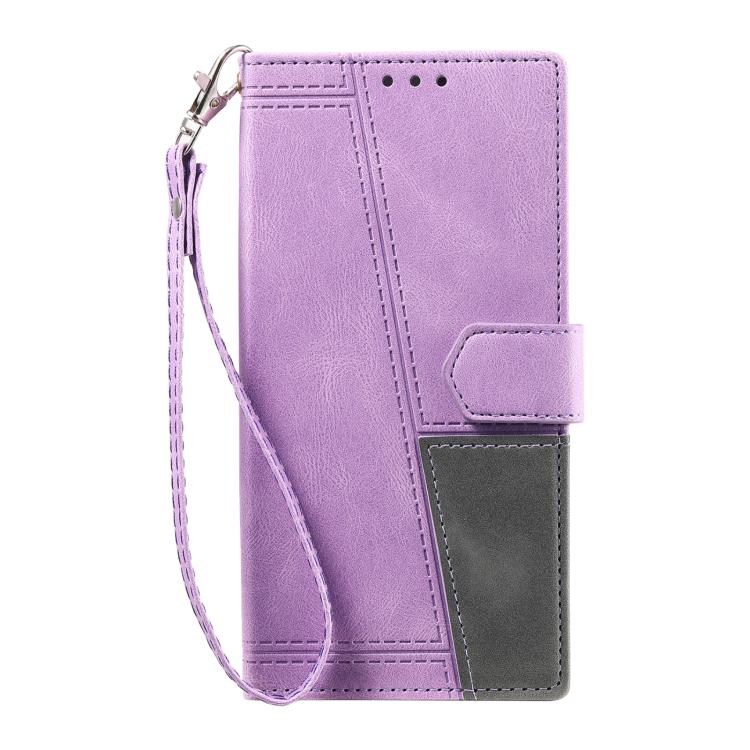 For Samsung Galaxy A17 5G TTUDRCH Embossed Line Splicing Leather Phone Case