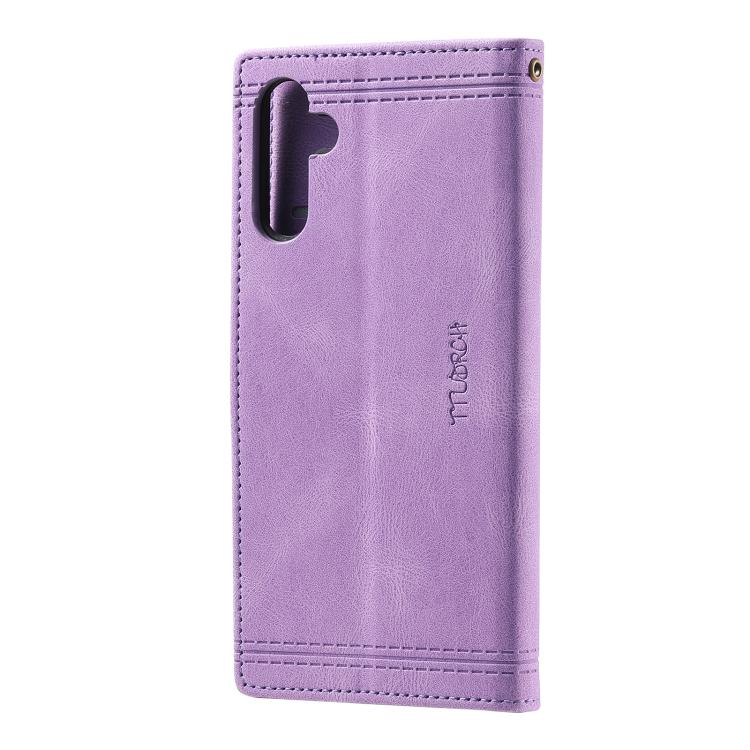For Samsung Galaxy A17 5G TTUDRCH Embossed Line Splicing Leather Phone Case