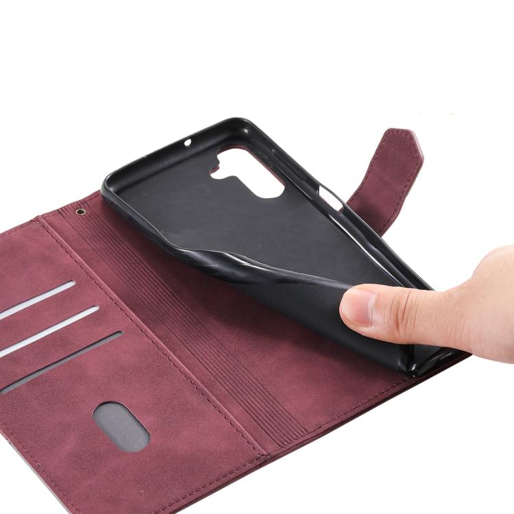 For Samsung Galaxy A37 TTUDRCH Embossed Line Splicing Leather Phone Case