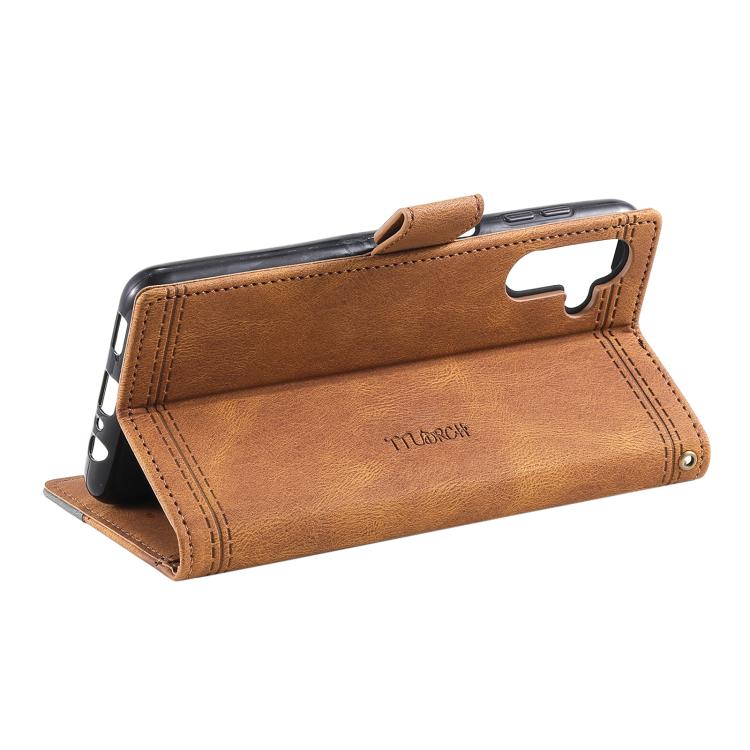 For Samsung Galaxy A57 TTUDRCH Embossed Line Splicing Leather Phone Case