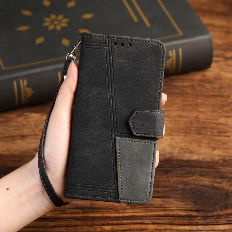 For Samsung Galaxy A57 TTUDRCH Embossed Line Splicing Leather Phone Case