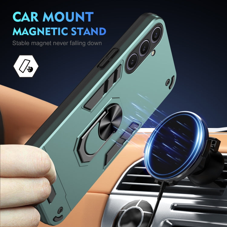 For Samsung Galaxy S25+ 5G Shockproof Metal Ring Holder Phone Case