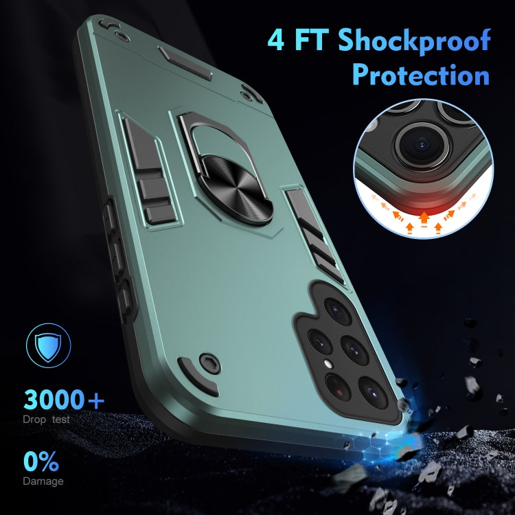 For Samsung Galaxy S25 Ultra 5G Shockproof Metal Ring Holder Phone Case