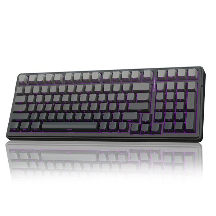 AULA F99 Pro 99 Keys Wired/2.4G/Bluetooth Three Model Customized RGB Mechanical Keyboard - Gradient Grey Side Carving