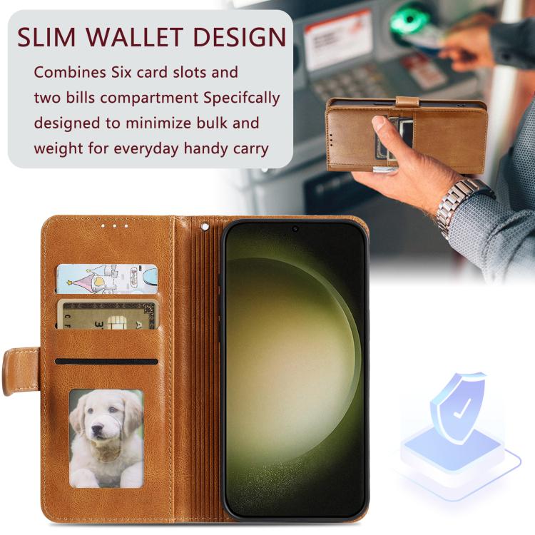 For Samsung Galaxy A57 5G Simple 6-Card Wallet Leather Phone Case