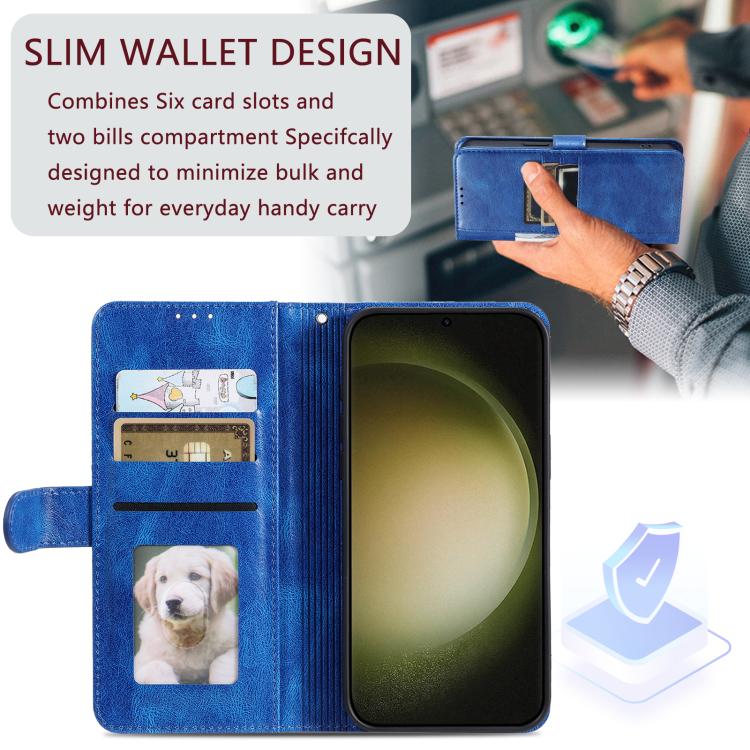 For Samsung Galaxy A57 5G Simple 6-Card Wallet Leather Phone Case