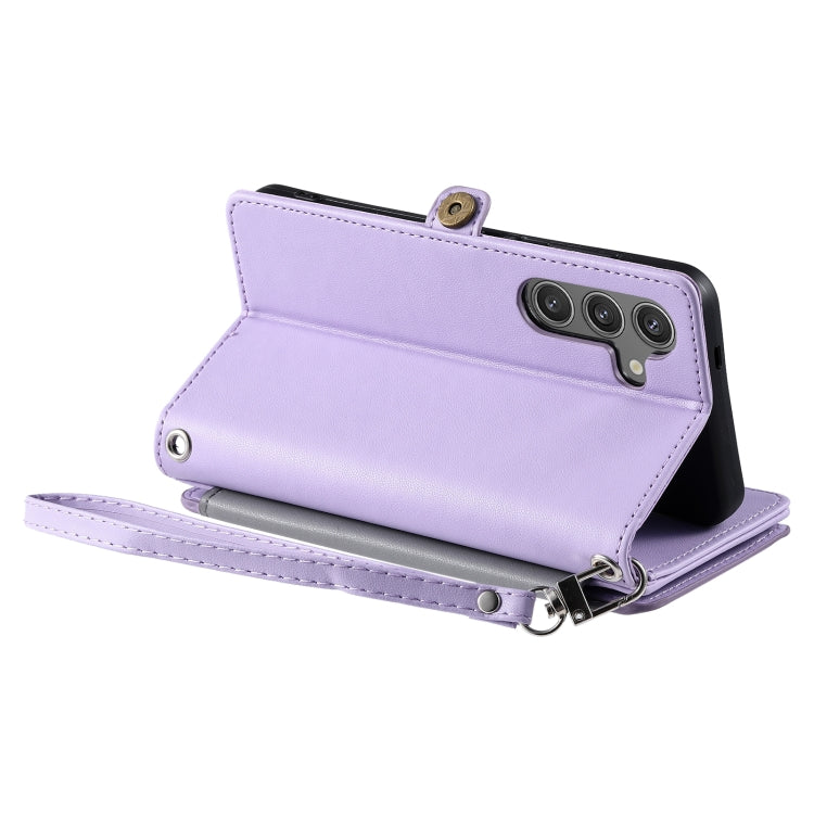 For Samsung Galaxy A36 Leather Stitching Multi-card Slot Zipper Phone Case