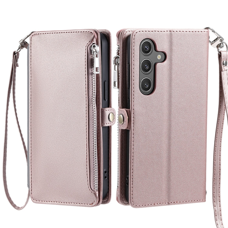 For Samsung Galaxy A36 Leather Stitching Multi-card Slot Zipper Phone Case