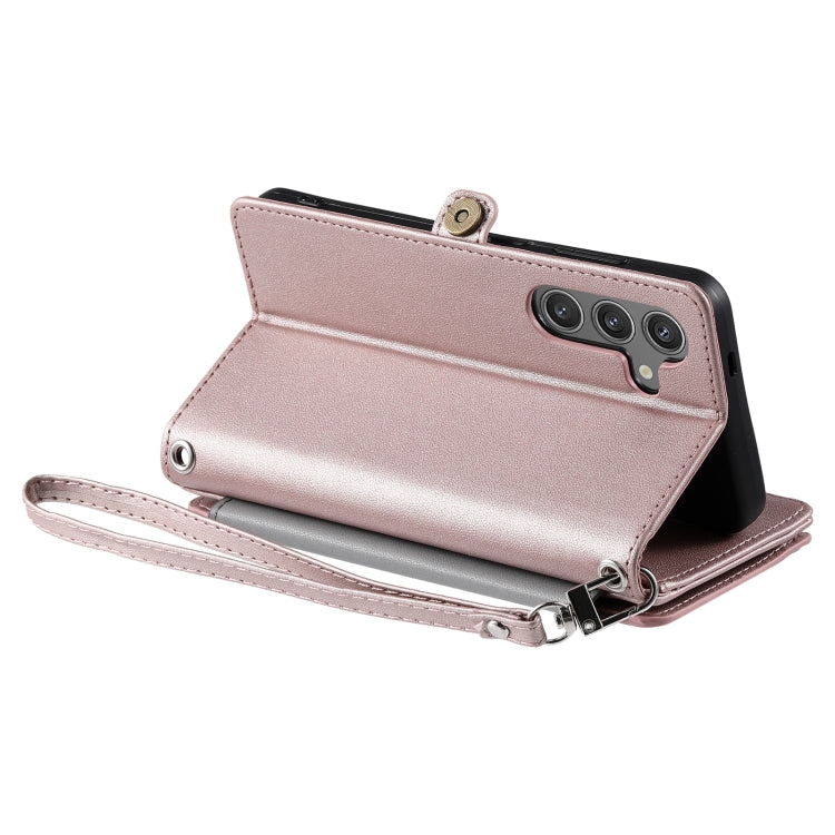 For Samsung Galaxy A36 Leather Stitching Multi-card Slot Zipper Phone Case
