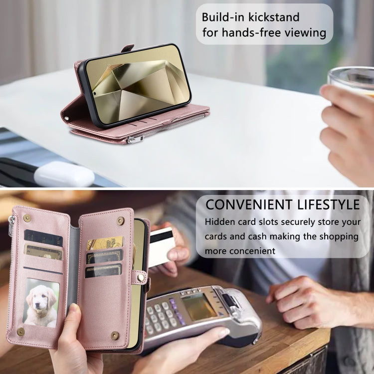 For Samsung Galaxy A36 Leather Stitching Multi-card Slot Zipper Phone Case