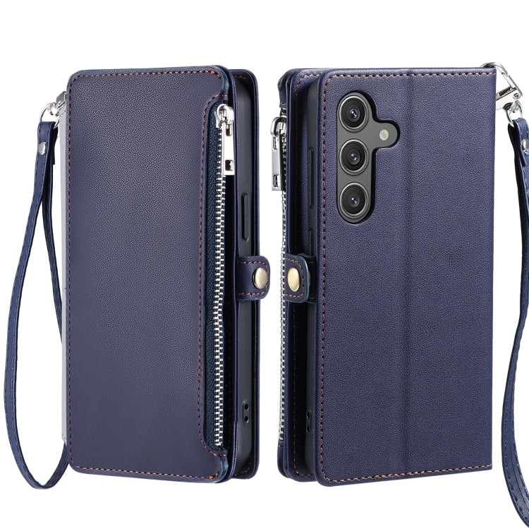 For Samsung Galaxy A36 Leather Stitching Multi-card Slot Zipper Phone Case