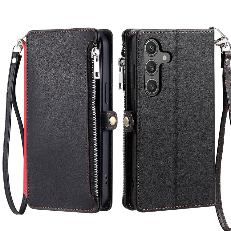 For Samsung Galaxy A36 Leather Stitching Multi-card Slot Zipper Phone Case