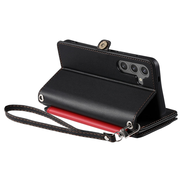 For Samsung Galaxy A36 Leather Stitching Multi-card Slot Zipper Phone Case