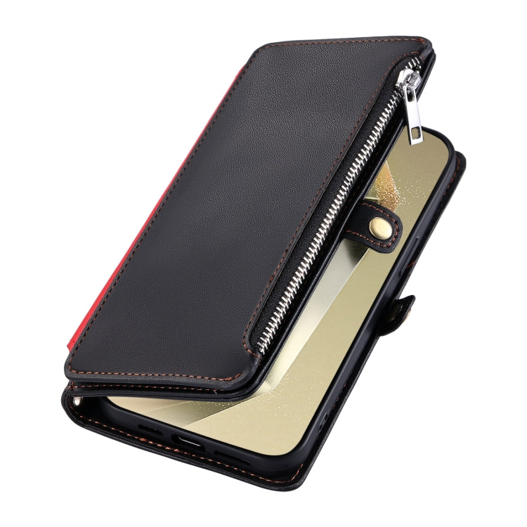 For Samsung Galaxy A36 Leather Stitching Multi-card Slot Zipper Phone Case