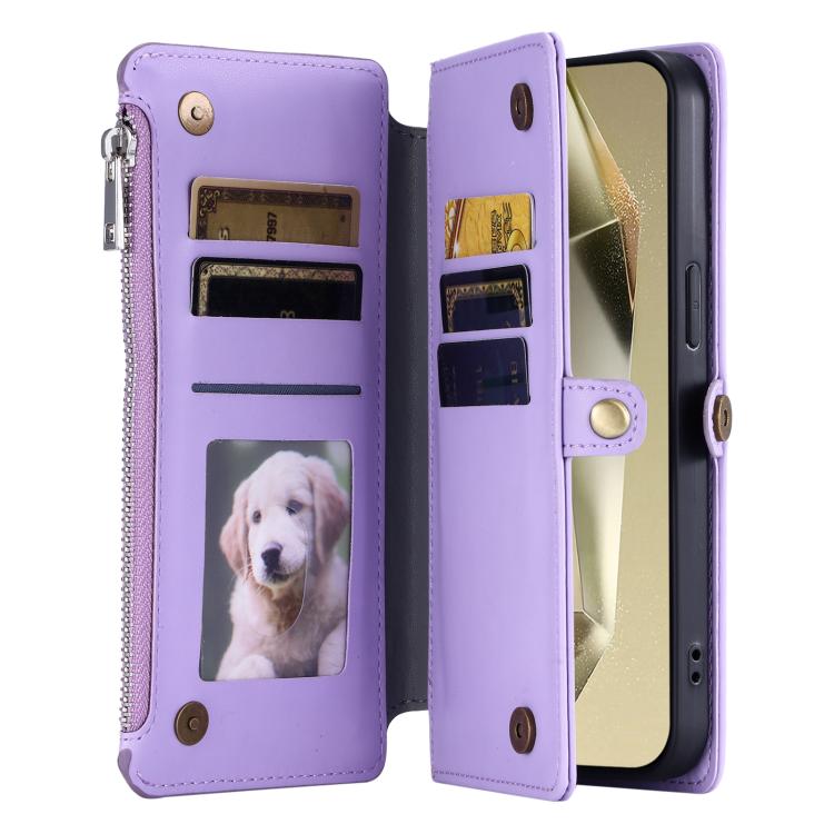 For Samsung Galaxy A17 5G Leather Stitching Multi-card Slot Zipper Phone Case
