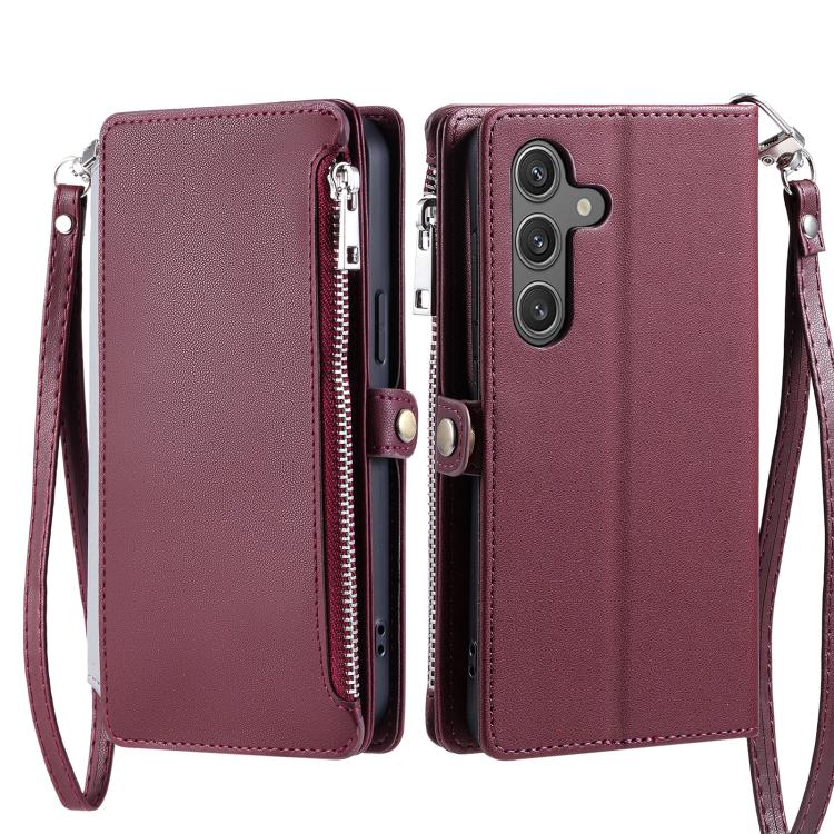 For Samsung Galaxy A17 5G Leather Stitching Multi-card Slot Zipper Phone Case