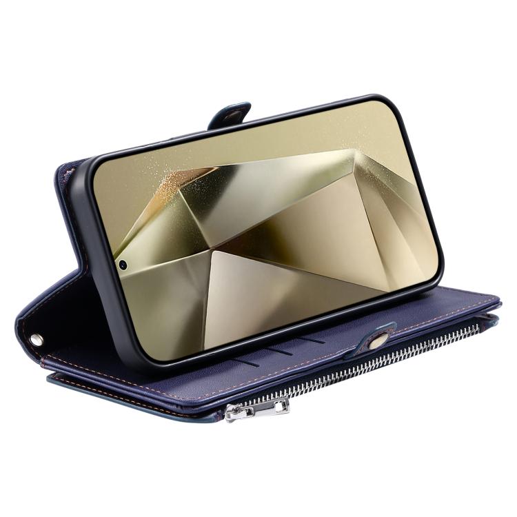 For Samsung Galaxy A17 5G Leather Stitching Multi-card Slot Zipper Phone Case