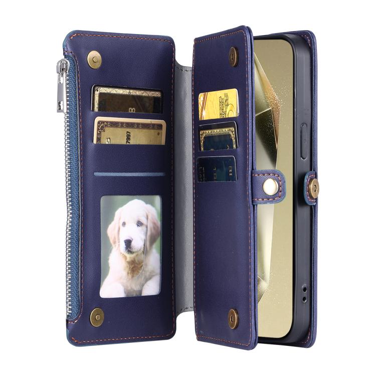 For Samsung Galaxy A17 5G Leather Stitching Multi-card Slot Zipper Phone Case