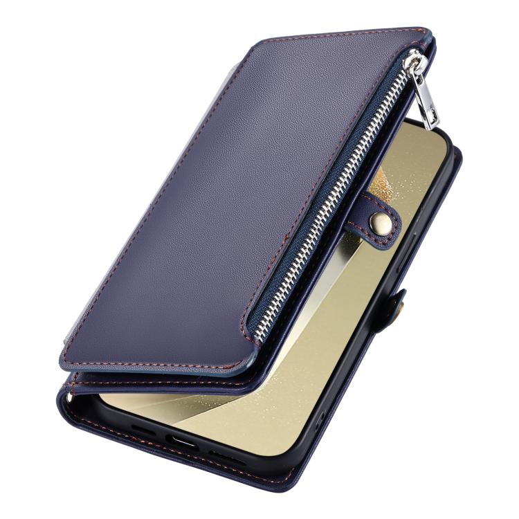 For Samsung Galaxy A17 5G Leather Stitching Multi-card Slot Zipper Phone Case