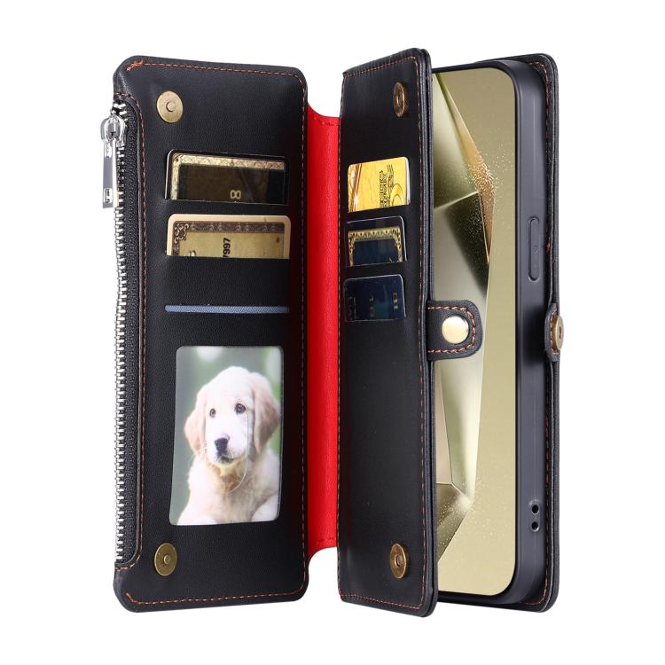 For Samsung Galaxy A17 5G Leather Stitching Multi-card Slot Zipper Phone Case