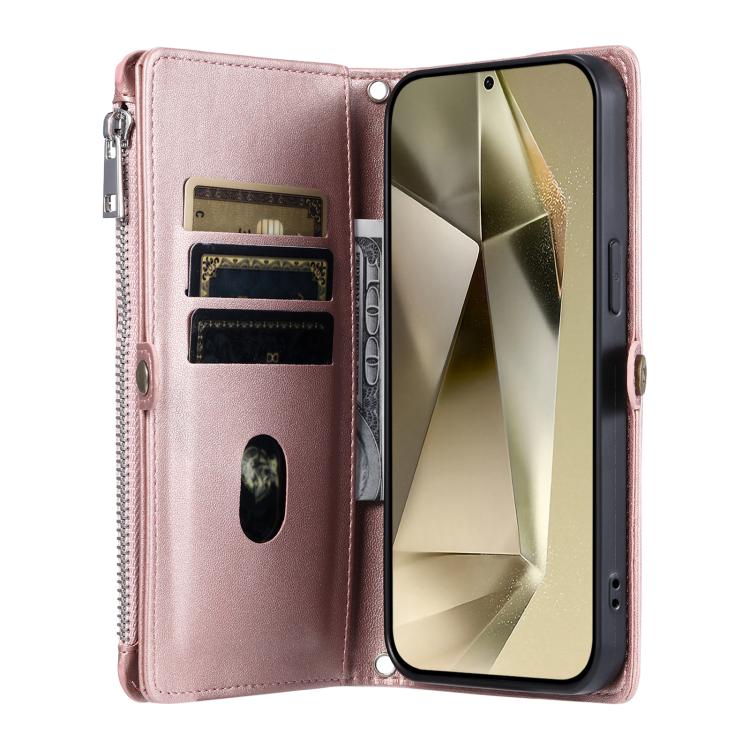 For Samsung Galaxy A37 5G Leather Stitching Multi-card Slot Zipper Phone Case