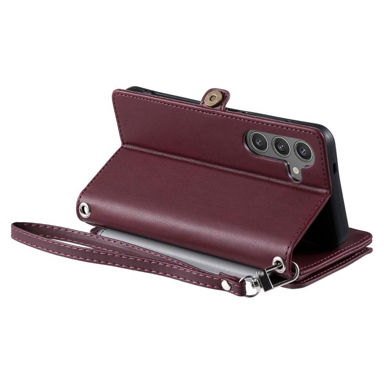 For Samsung Galaxy A37 5G Leather Stitching Multi-card Slot Zipper Phone Case
