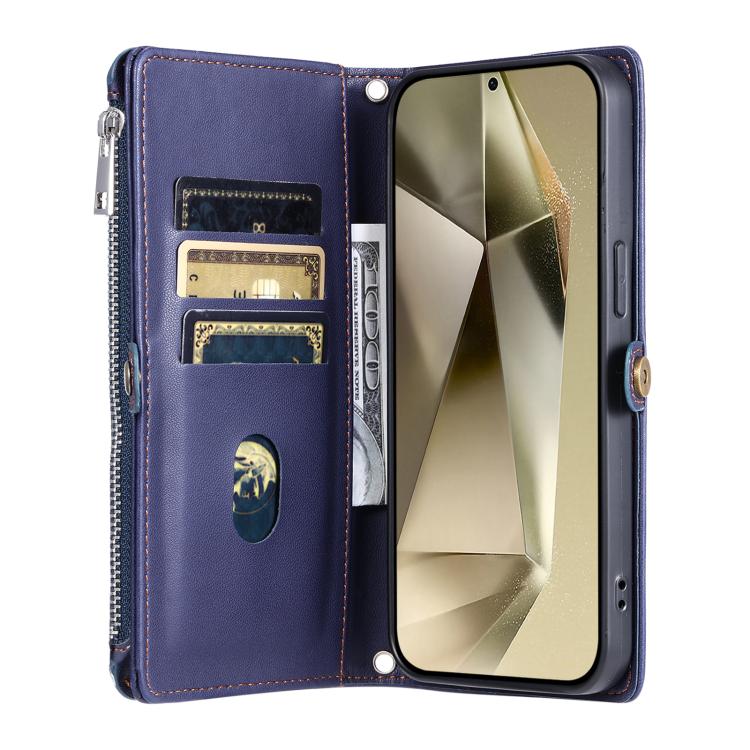 For Samsung Galaxy A37 5G Leather Stitching Multi-card Slot Zipper Phone Case