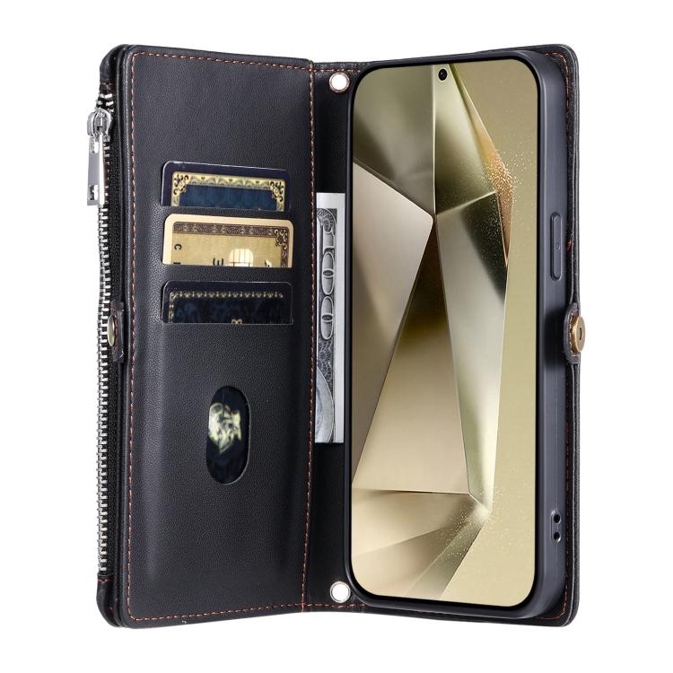 For Samsung Galaxy A37 5G Leather Stitching Multi-card Slot Zipper Phone Case
