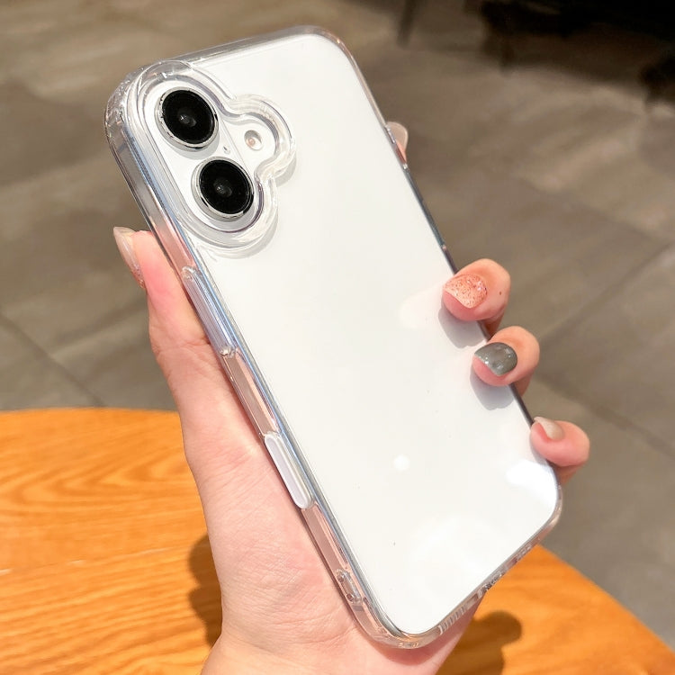 For iPhone 16 Plus Airbag Shockproof PC Hybrid TPU Phone Case - Transparent
