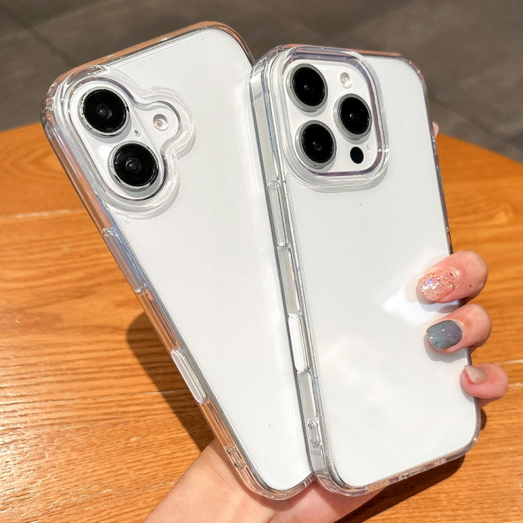 For iPhone 16 Plus Airbag Shockproof PC Hybrid TPU Phone Case - Transparent