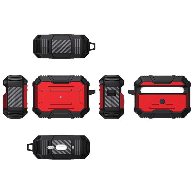 For AirPods Pro 3 Armor TPU Hybrid PC Shockproof Earphones Cover with Hook