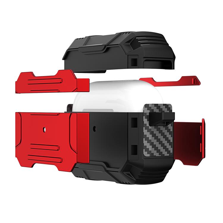 For AirPods Pro 3 Armor TPU Hybrid PC Shockproof Earphones Cover with Hook