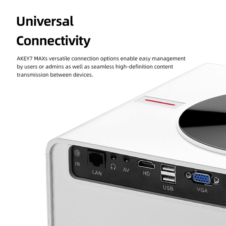 AUN AKEY7 MAX 1920x1080P HD Android LCD Projector AU Plug - White