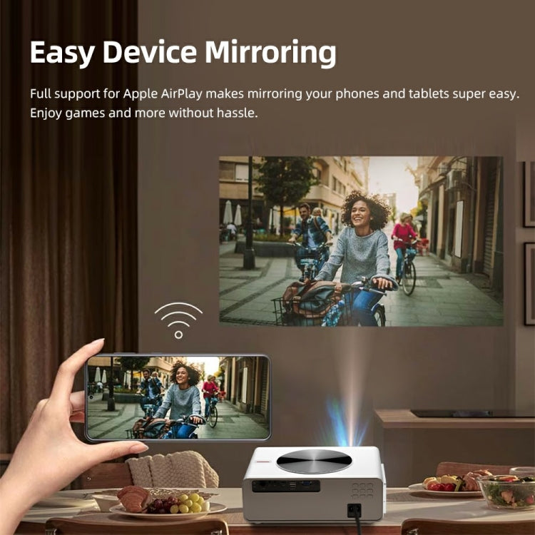 AUN AKEY7 MAX 1920x1080P HD Android LCD Projector US Plug - White
