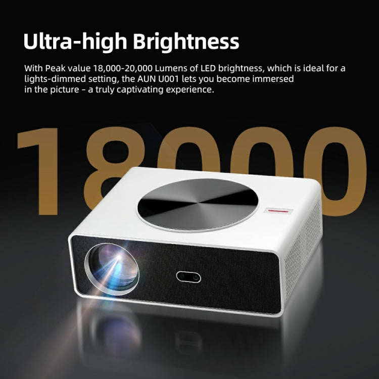 AUN AKEY7 MAX 1920x1080P HD Android LCD Projector US Plug - White