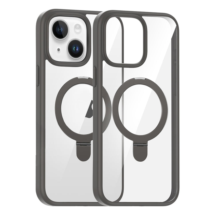 For iPhone 15 High Transparency MagSafe Holder Phone Case