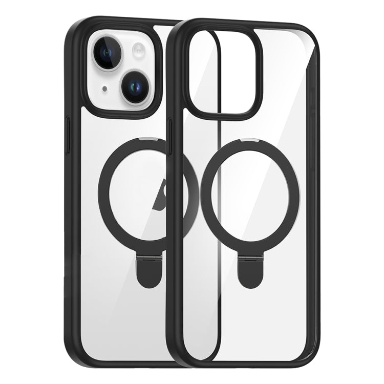 For iPhone 15 High Transparency MagSafe Holder Phone Case