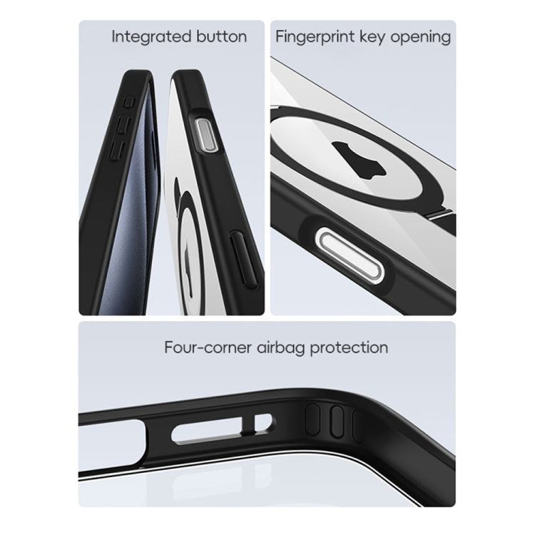 For iPhone 12 Pro Max High Transparency MagSafe Holder Phone Case